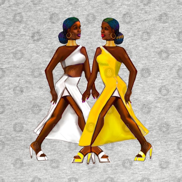 The best Gifts for black women 2022 Black is beautiful Afro queen sisters on the catwalk- women of Color, women of colour, by Artonmytee